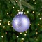 Northlight Matte Glass Ball Christmas Ornaments with Branch Design - 2.5" (60mm) - Purple - 4ct
